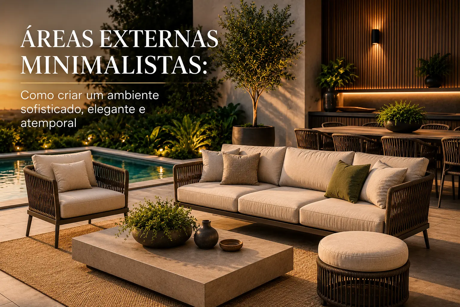 Áreas Externas Minimalistas: Tendências para Ambientes Sofisticados