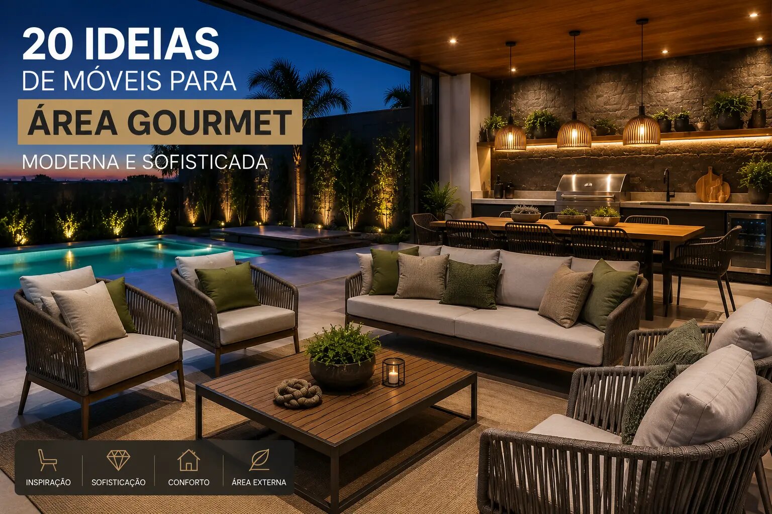 20 Ideias de Móveis para Área Gourmet Moderna