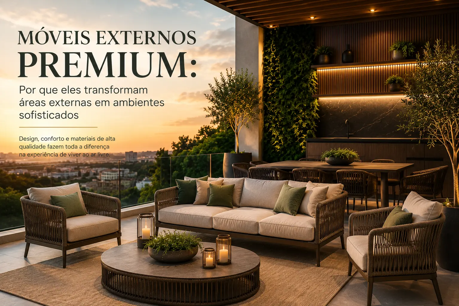 Móveis Externos Premium: Sofisticação, Conforto e Durabilidade para Áreas Externas
