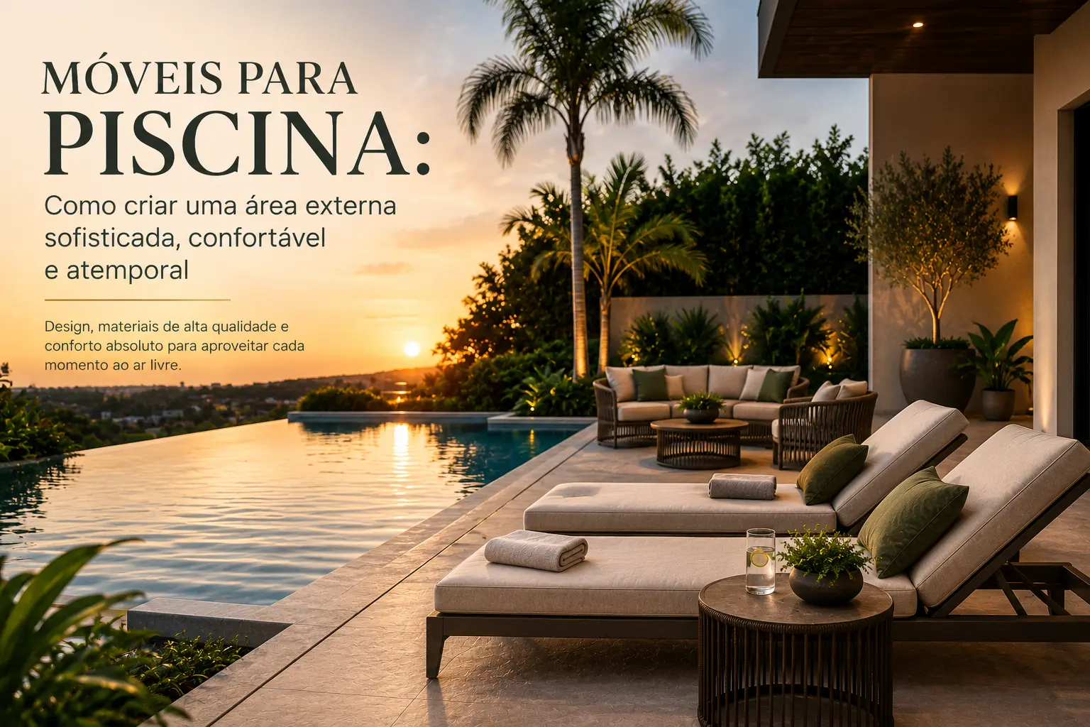 Móveis para Piscina: Ideias Sofisticadas para Áreas Externas Modernas